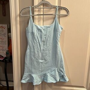 Princess Polly Kiribati Mini Dress- Blue. Size 6